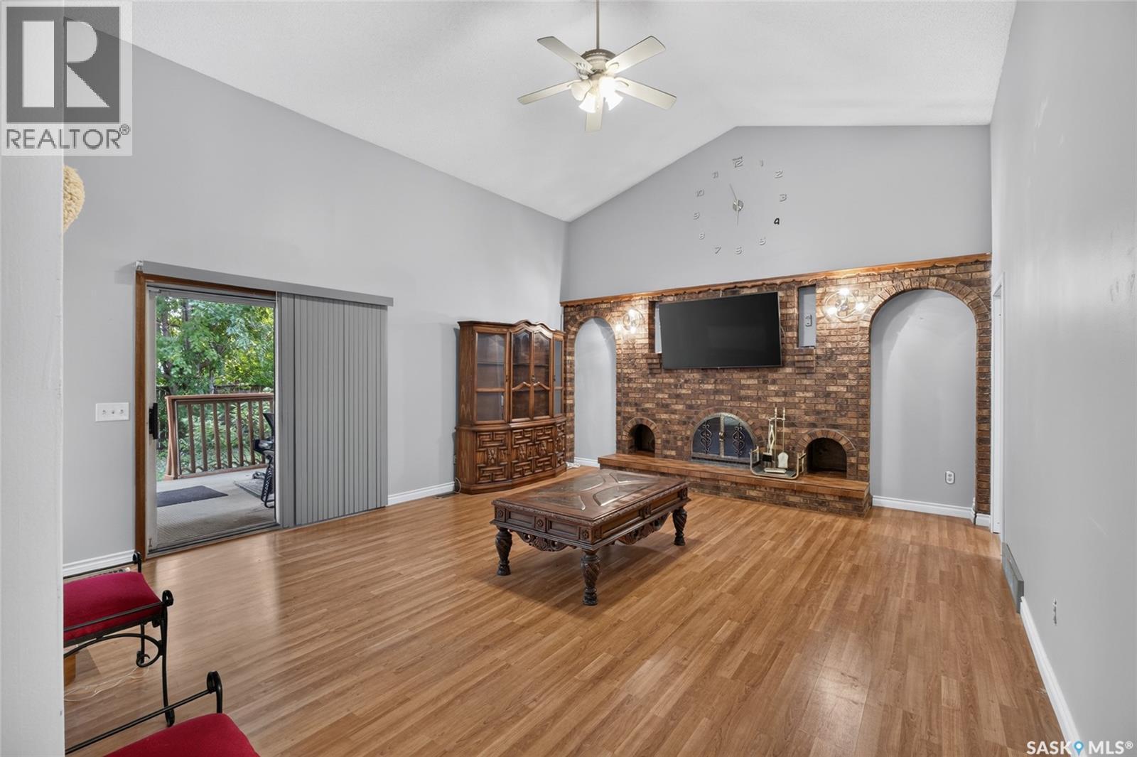 2054 Braun Bay, Regina, SK - Indoor With Fireplace
