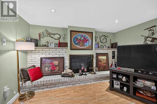 49 Brookstream Court, Hamilton, ON - Indoor Photo Showing Living Room With Fireplace