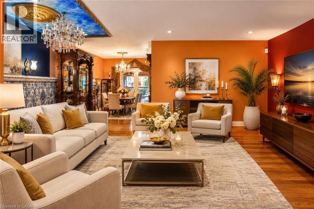 Virtually Staged - 218 Macaulay Street E, Hamilton, ON - Indoor Photo Showing Living Room