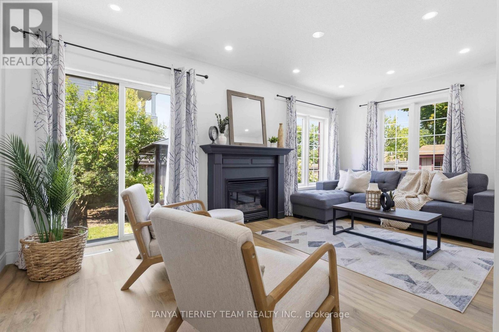 96 Robideau Place, Whitby, ON - Indoor Photo Showing Living Room With Fireplace