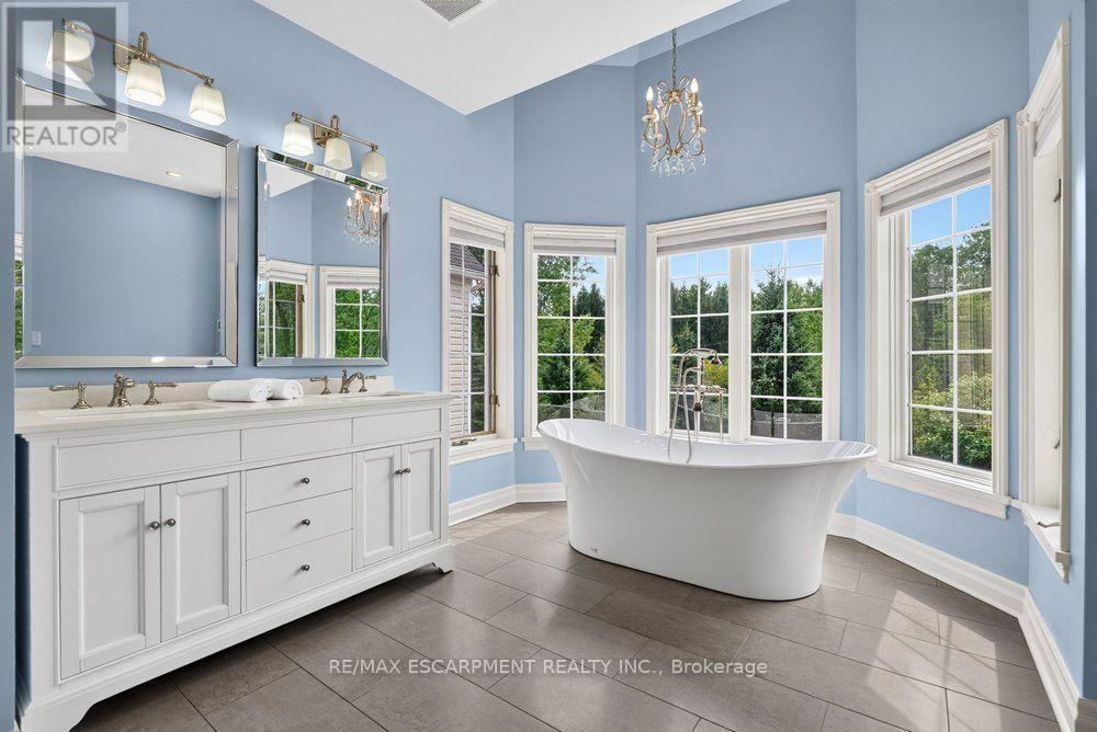 ...plus elegant 5-pc ensuite - enjoy the views... - 110 Concession 11 Road E, Hamilton, ON - Indoor