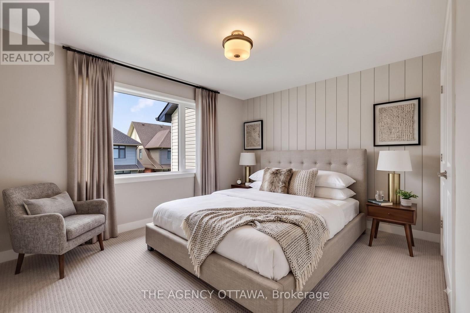 Vitually Staged with furniture - 1202 Spoor Street, Ottawa, ON - Indoor Photo Showing Bedroom