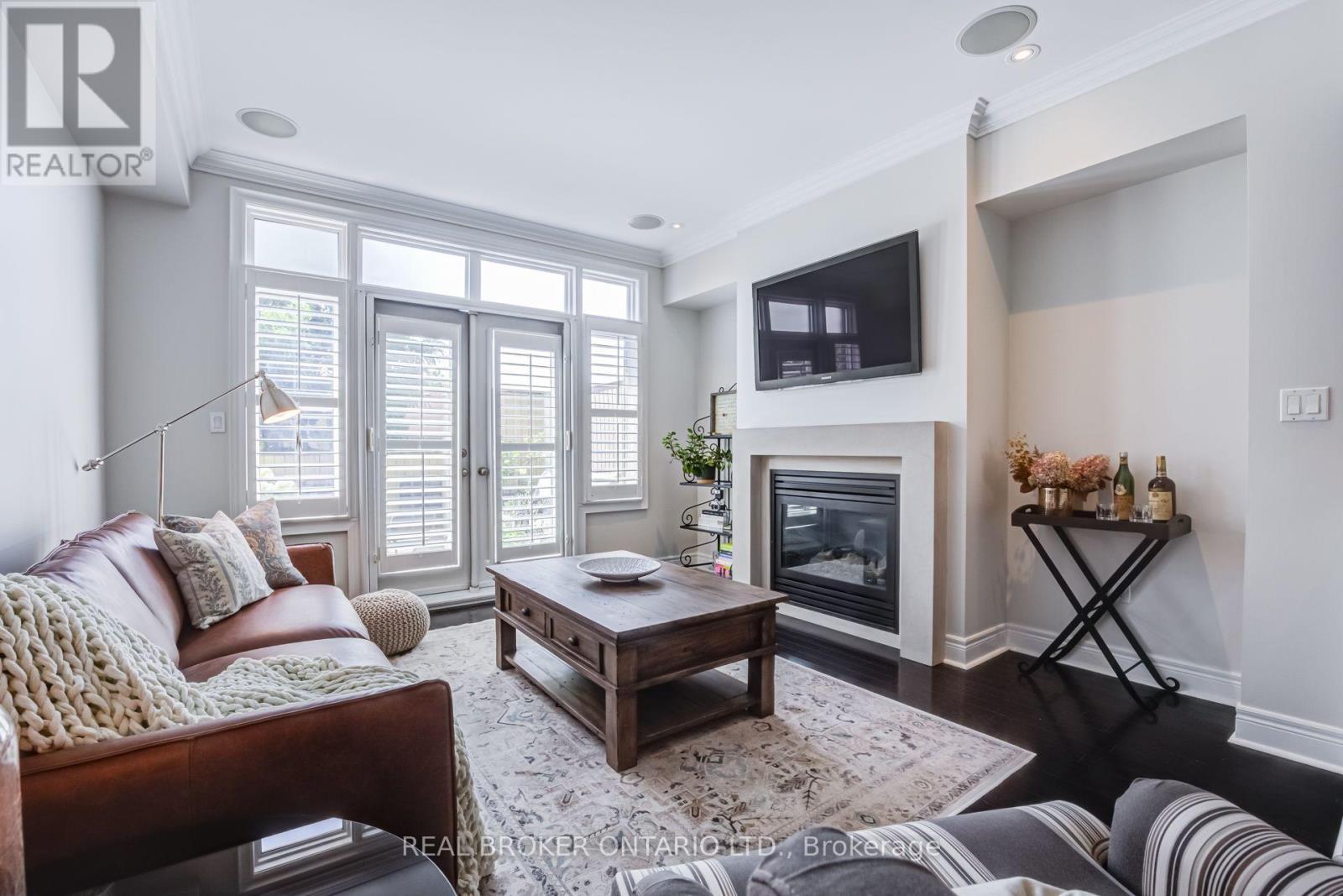 39 Ruby Lang Lane, Toronto, ON - Indoor Photo Showing Living Room With Fireplace