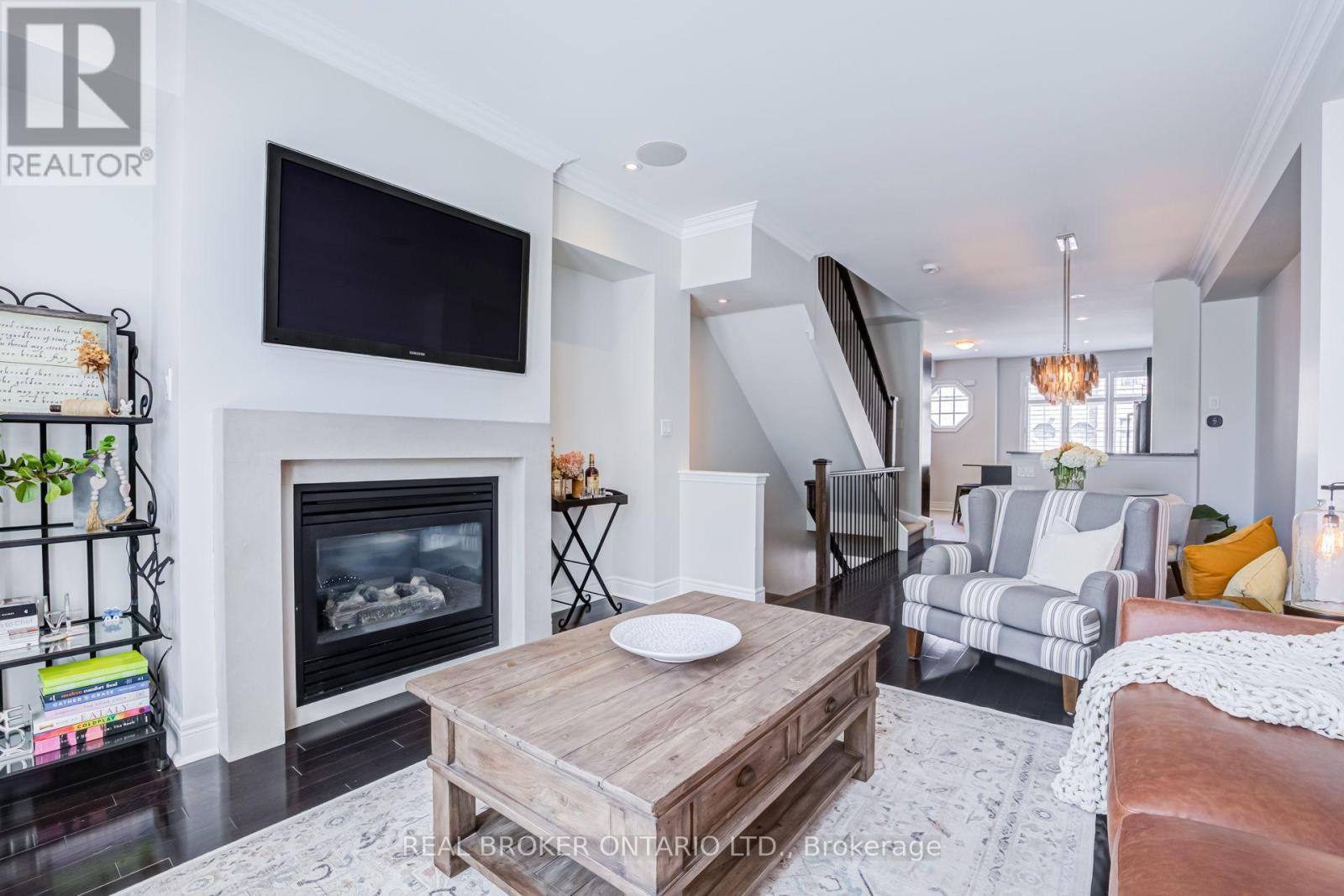 39 Ruby Lang Lane, Toronto, ON - Indoor Photo Showing Living Room With Fireplace