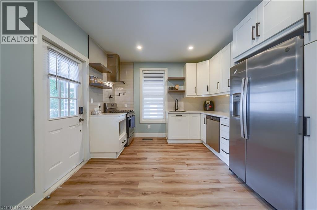 Walkout to backyard - 36 Kerr Street, Cambridge, ON - Indoor Photo Showing Kitchen