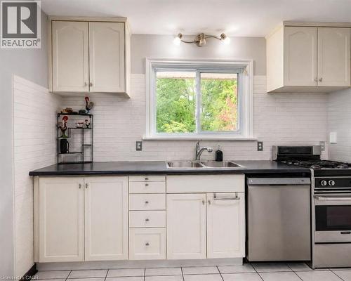 120 Stone Church Road W, Hamilton, ON - Indoor Photo Showing Kitchen With Double Sink