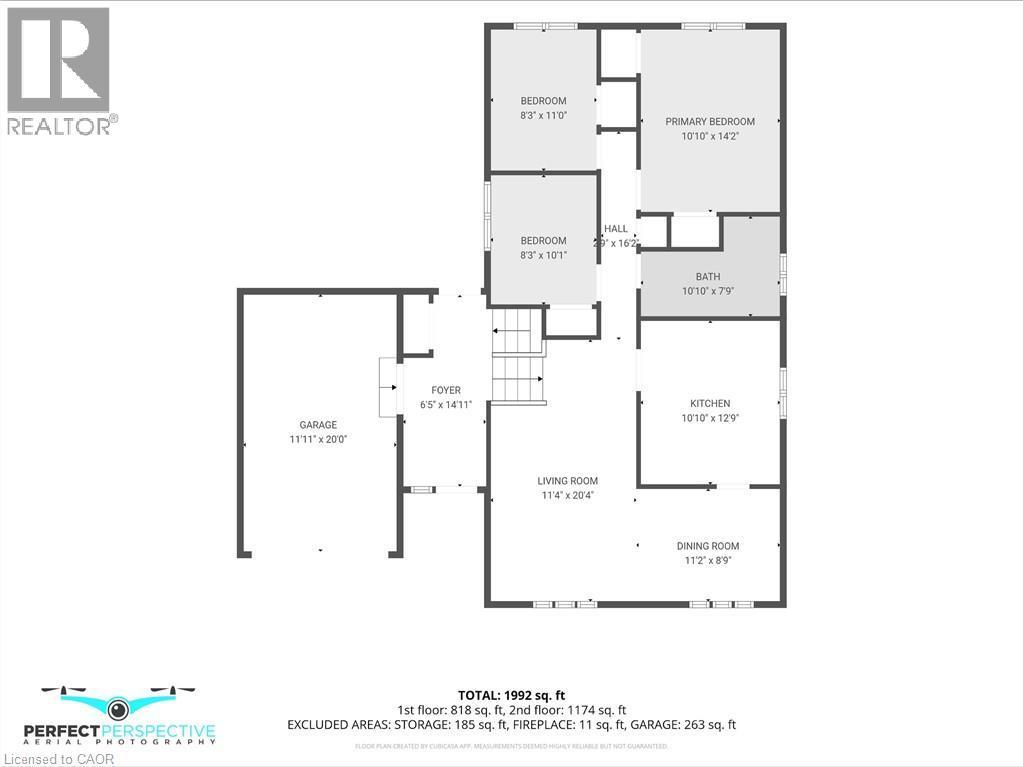 Floor plan Entrance foyer/garage/ upper level - 44 Douglas Avenue, Simcoe, ON - Other