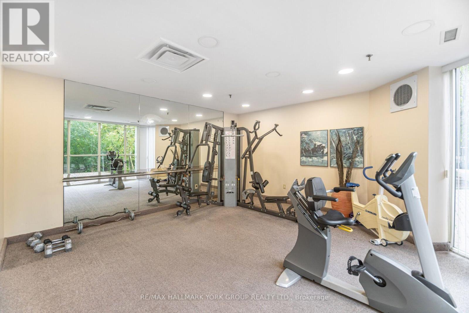 1406 - 600 Rexdale Boulevard, Toronto, ON - Indoor Photo Showing Gym Room