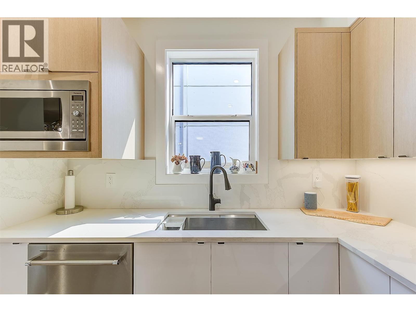 • Kohler sink - 747 Patterson Avenue Unit# 2, Kelowna, BC - Indoor Photo Showing Kitchen With Double Sink