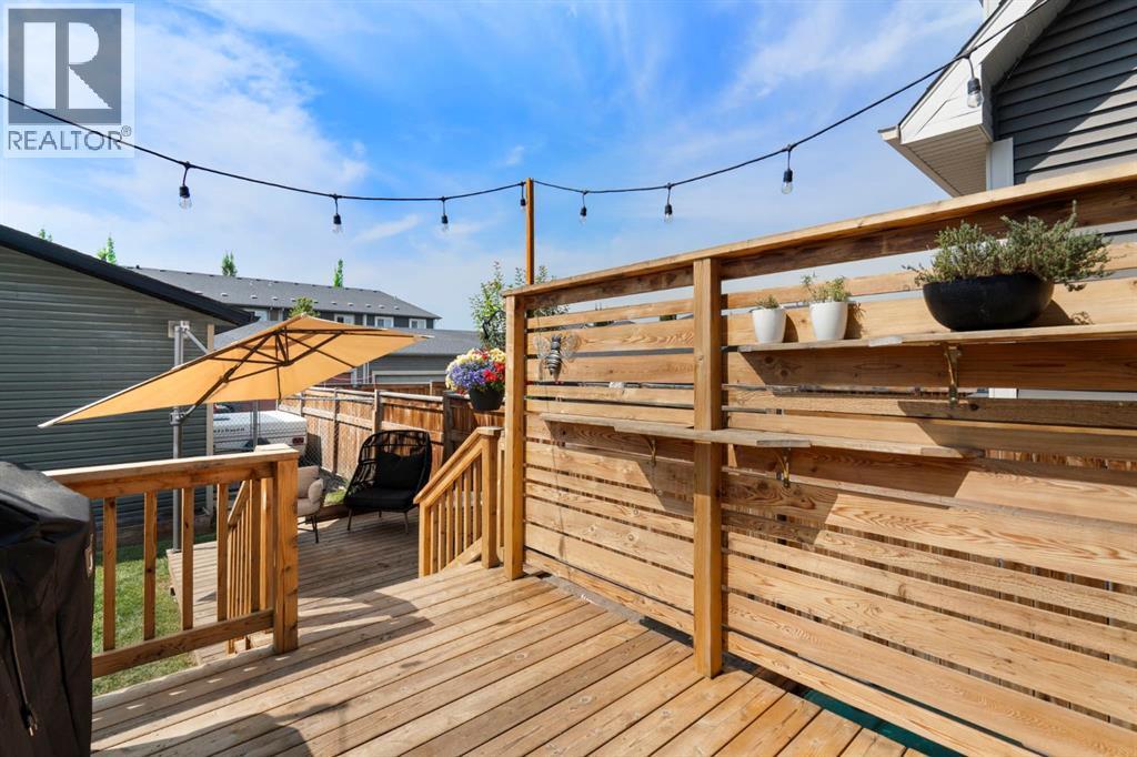 12 Fireside Burrow, Cochrane, AB - Outdoor With Deck Patio Veranda With Exterior
