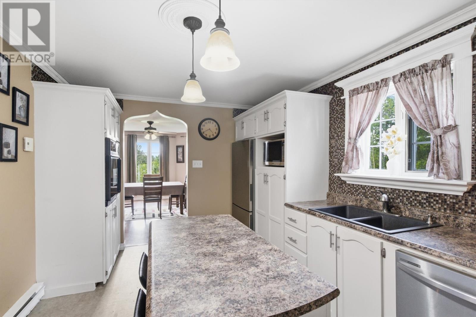 147 River Road, Appleton, NL - Indoor Photo Showing Kitchen With Double Sink