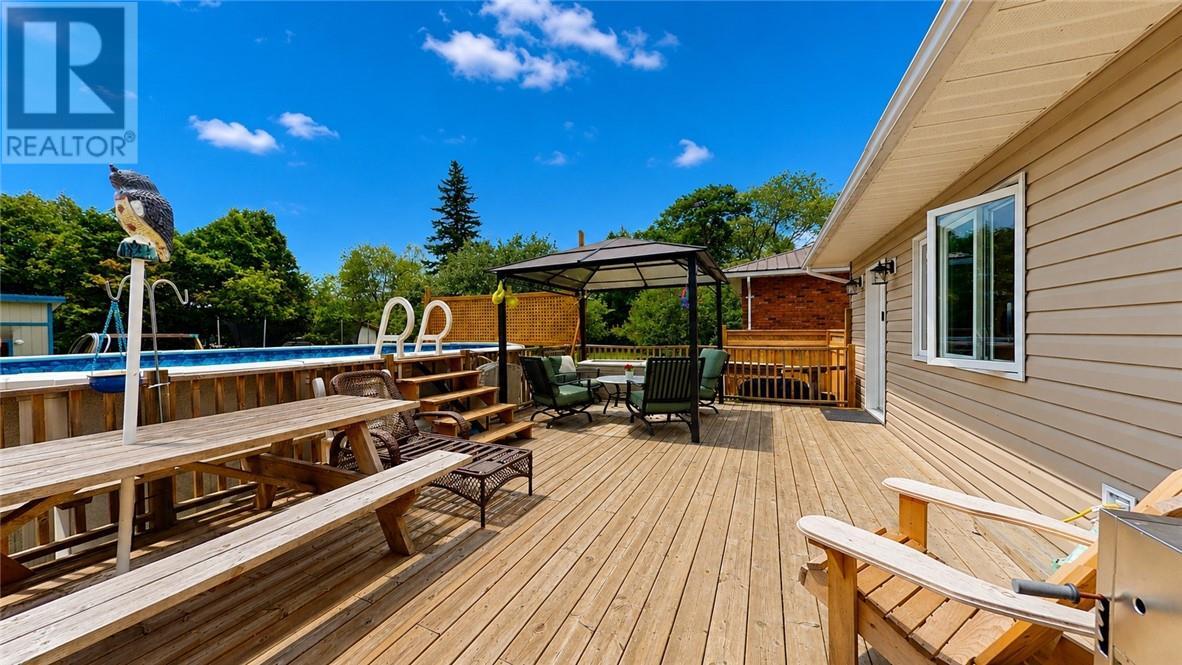 8 Blake, Little Current, ON - Outdoor With Above Ground Pool With Deck Patio Veranda With Exterior