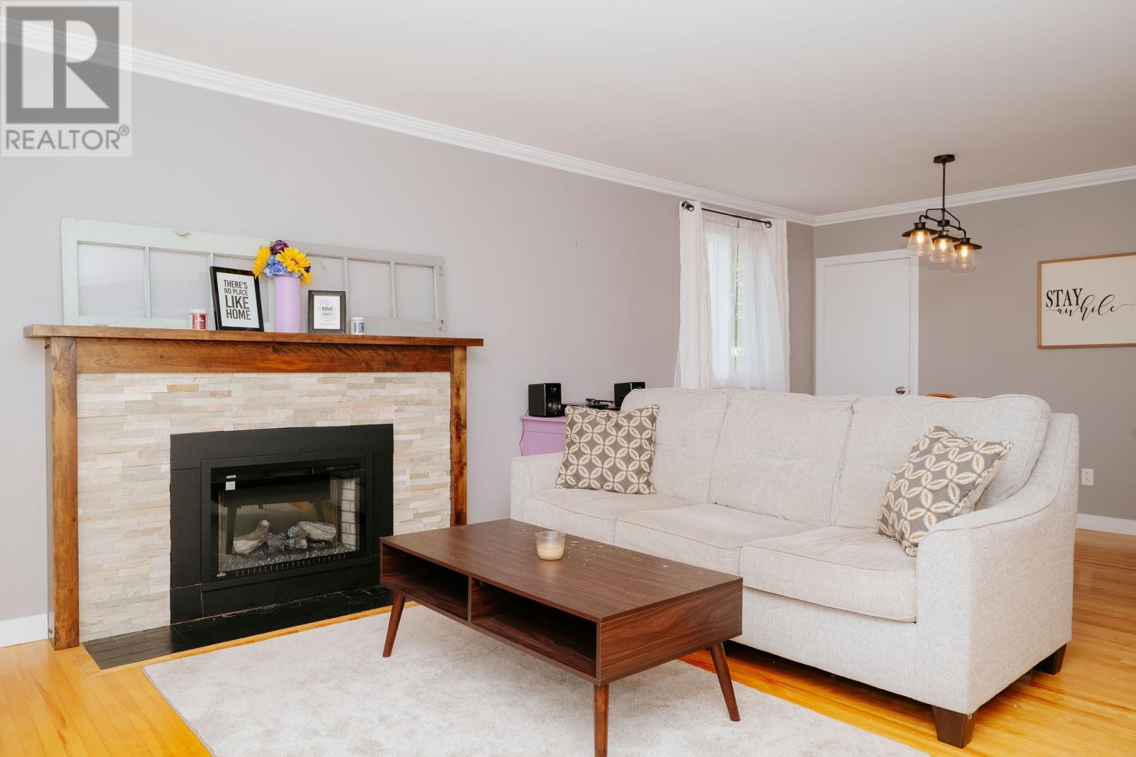 5 Alcock Crescent, Gander, NL - Indoor Photo Showing Living Room With Fireplace
