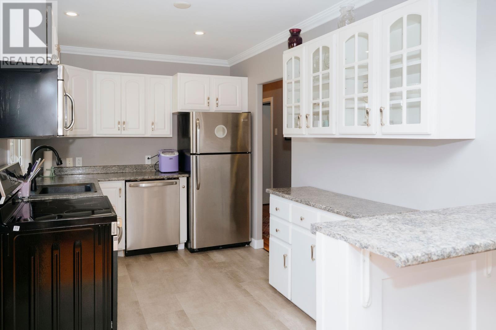 5 Alcock Crescent, Gander, NL - Indoor Photo Showing Kitchen With Stainless Steel Kitchen With Double Sink