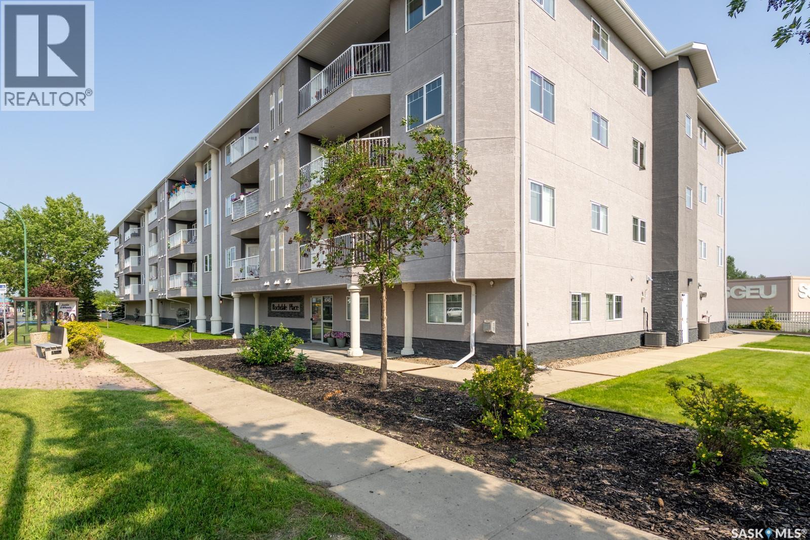 108 6345 Rochdale Boulevard, Regina, SK - Outdoor With Balcony With Facade