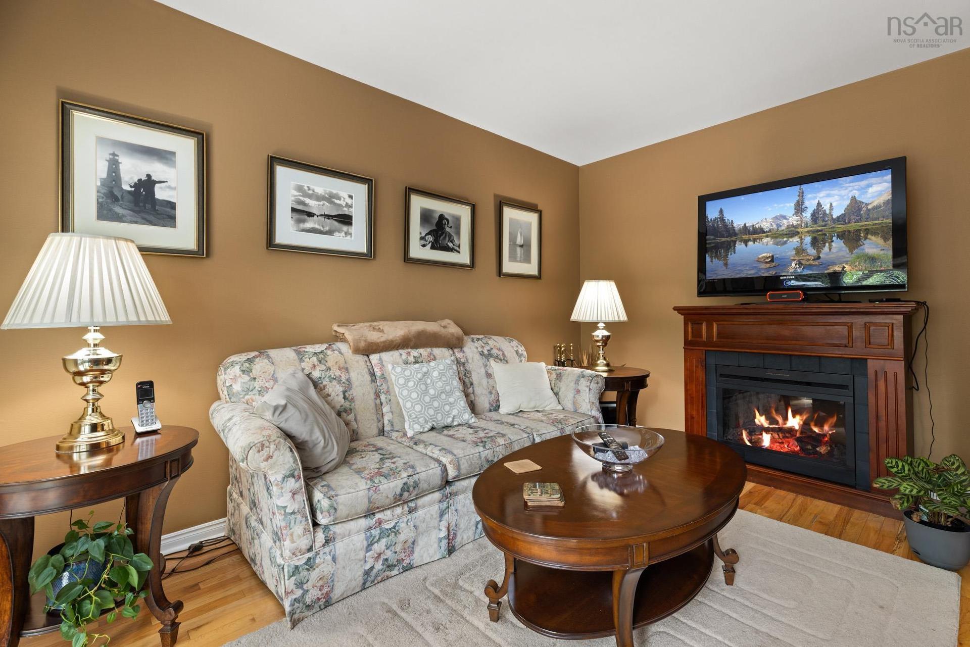 98 Forestside Crescent, Halifax, NS - Indoor Photo Showing Living Room With Fireplace