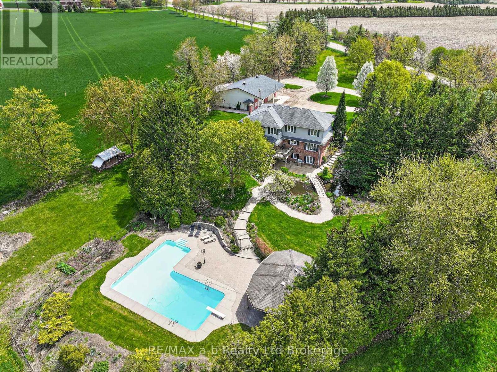 403745 Union Road, Ingersoll (Ingersoll - South), ON - Outdoor With In Ground Pool With View