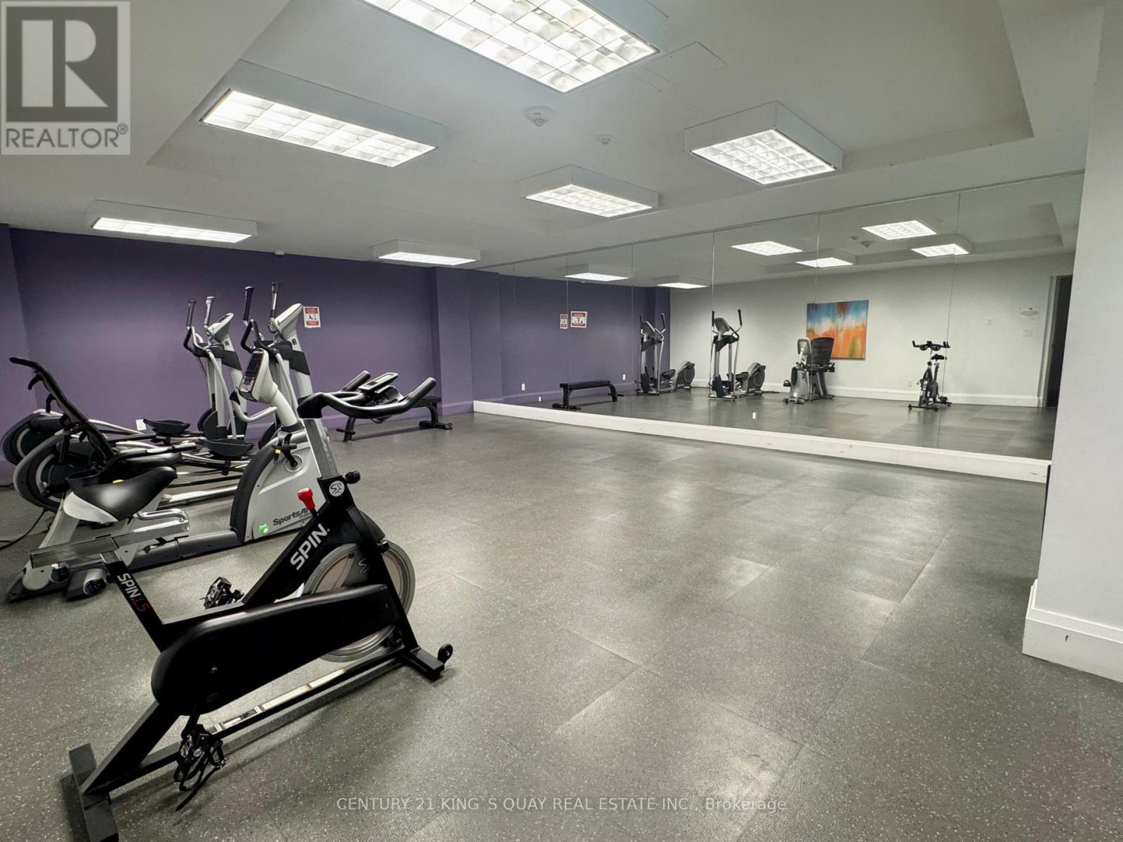 1233 - 38 Grand Magazine Street, Toronto, ON - Indoor Photo Showing Gym Room