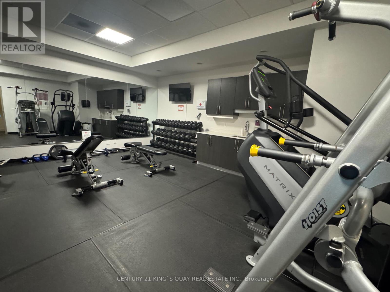 Weight Room - 1233 - 38 Grand Magazine Street, Toronto, ON - Indoor Photo Showing Gym Room