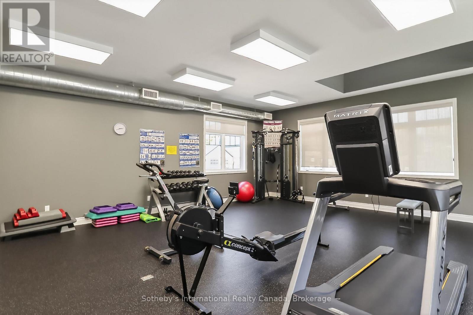 Community Gym - 49 Silver Glen Boulevard, Collingwood, ON - Indoor Photo Showing Gym Room