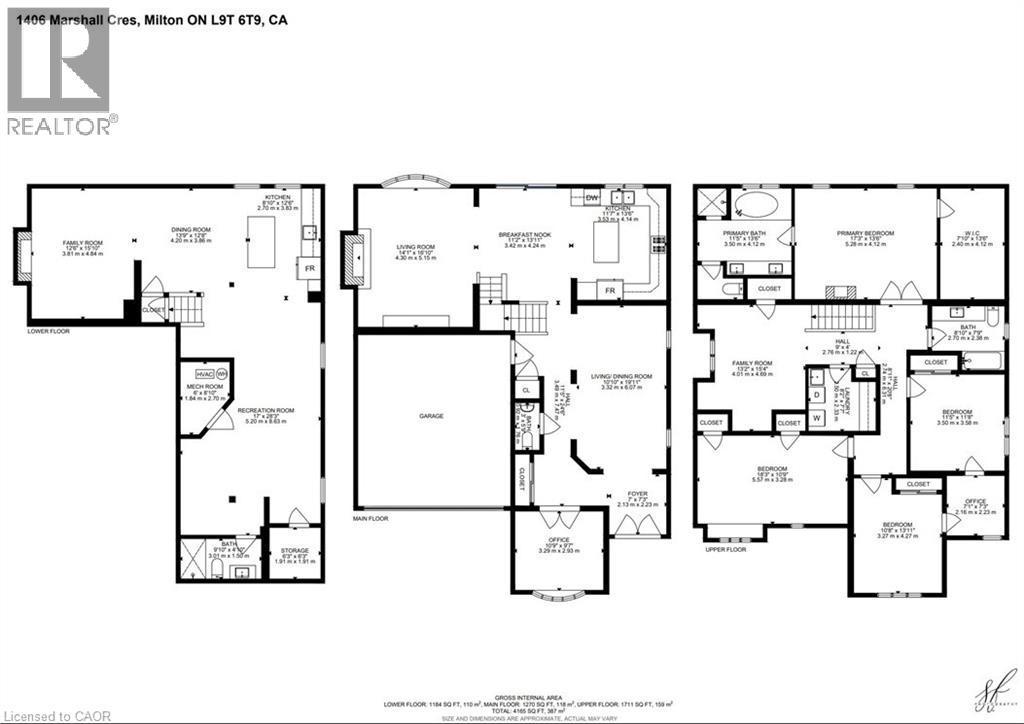 Floor plan - 1406 Marshall Crescent, Milton, ON - Other