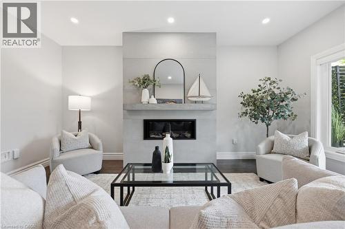 793 Beach Boulevard, Hamilton, ON - Indoor Photo Showing Living Room With Fireplace
