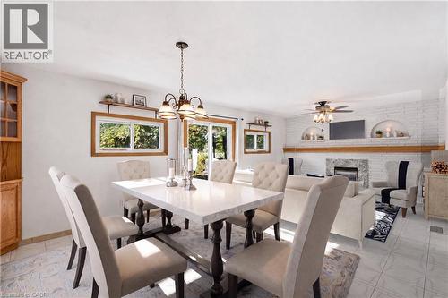 Virtually Staged Photo - 948 Stone Church Road E, Hamilton, ON - Indoor Photo Showing Dining Room