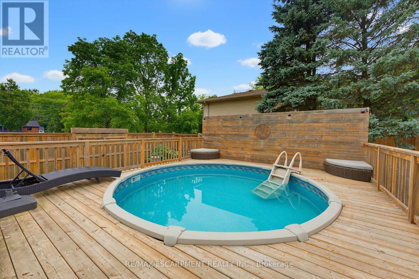 200 Lynden Road, Hamilton, ON - Outdoor With Above Ground Pool With Deck Patio Veranda