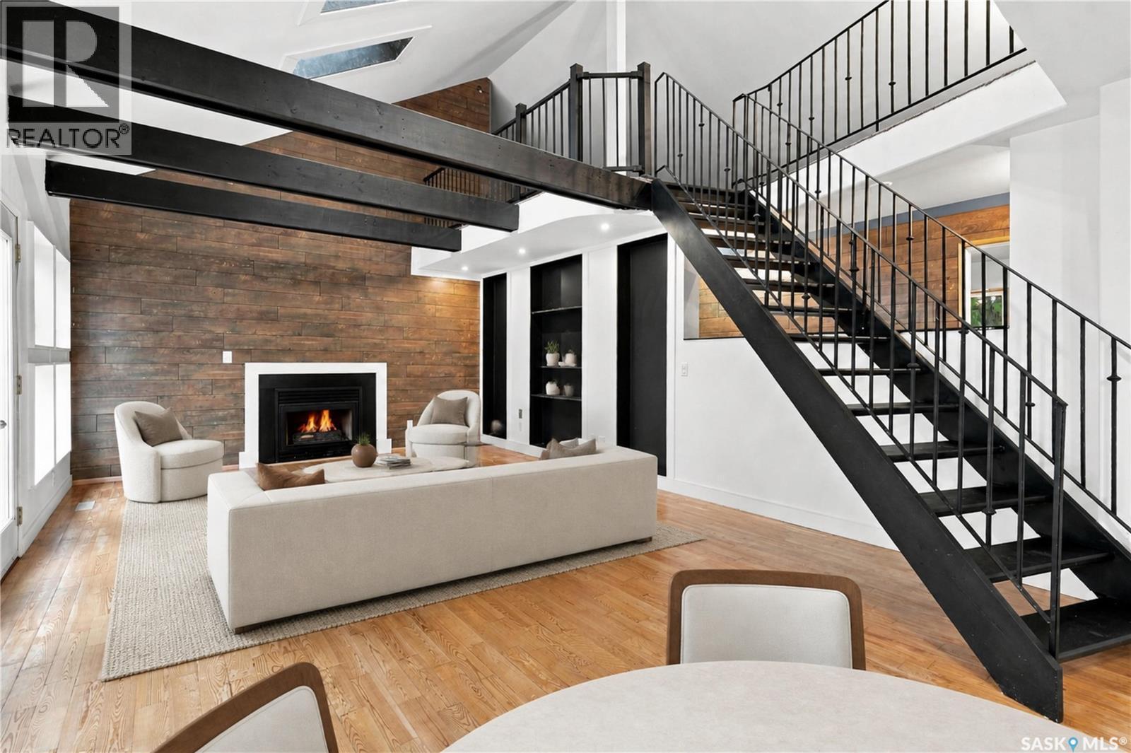 3445 11Th Street W, Saskatoon, SK - Indoor With Fireplace