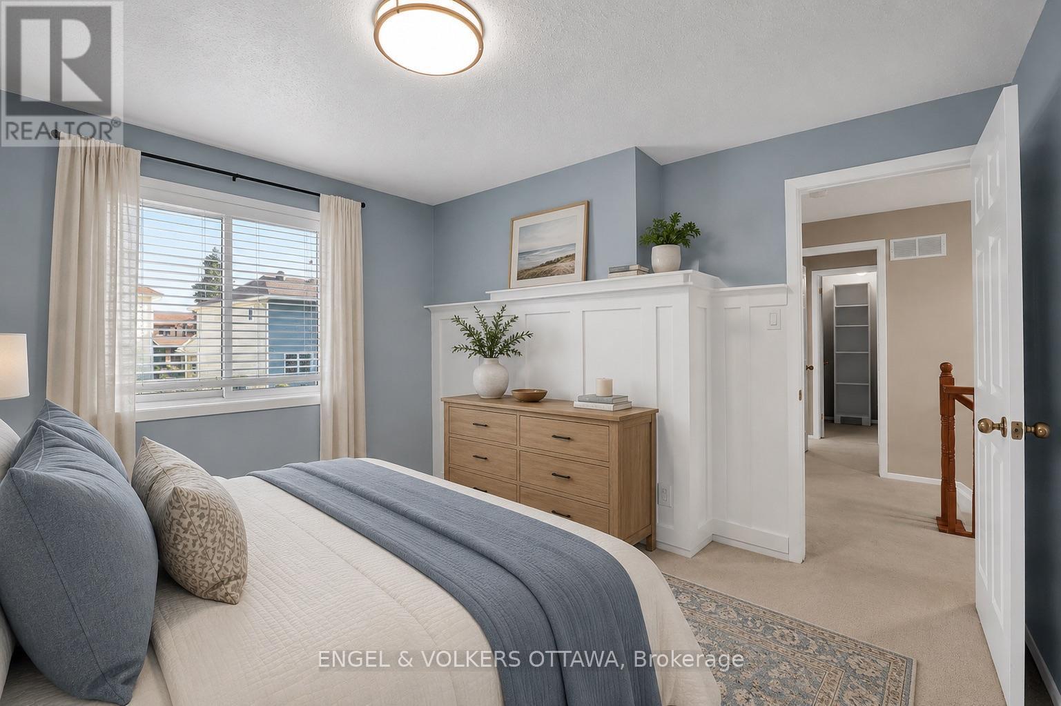 2nd Bedroom - Virtually Staged - 28 Weybridge Drive, Ottawa, ON - Indoor Photo Showing Bedroom