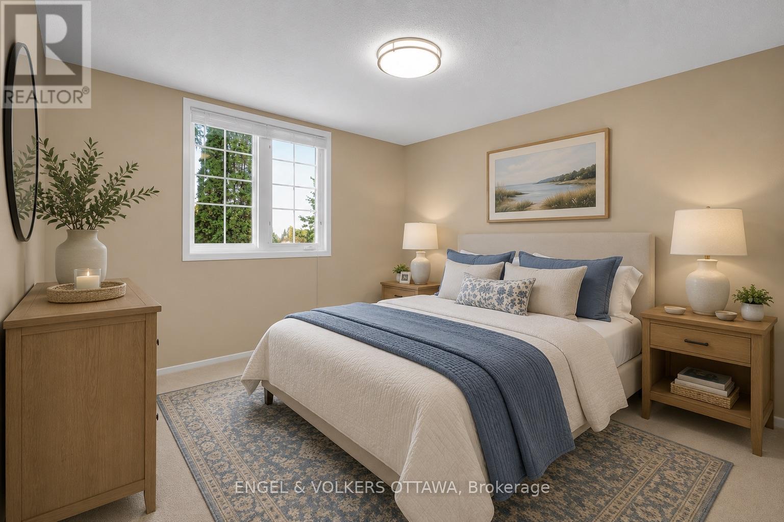 3rd Bedroom - Virtually Staged - 28 Weybridge Drive, Ottawa, ON - Indoor Photo Showing Bedroom
