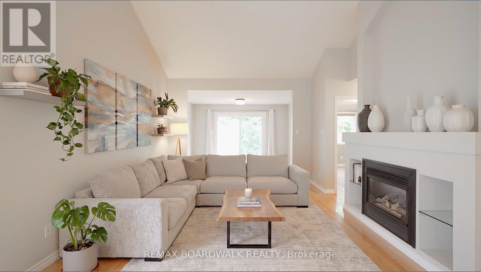 22 Burnstead Crescent, Ottawa, ON - Indoor Photo Showing Living Room With Fireplace