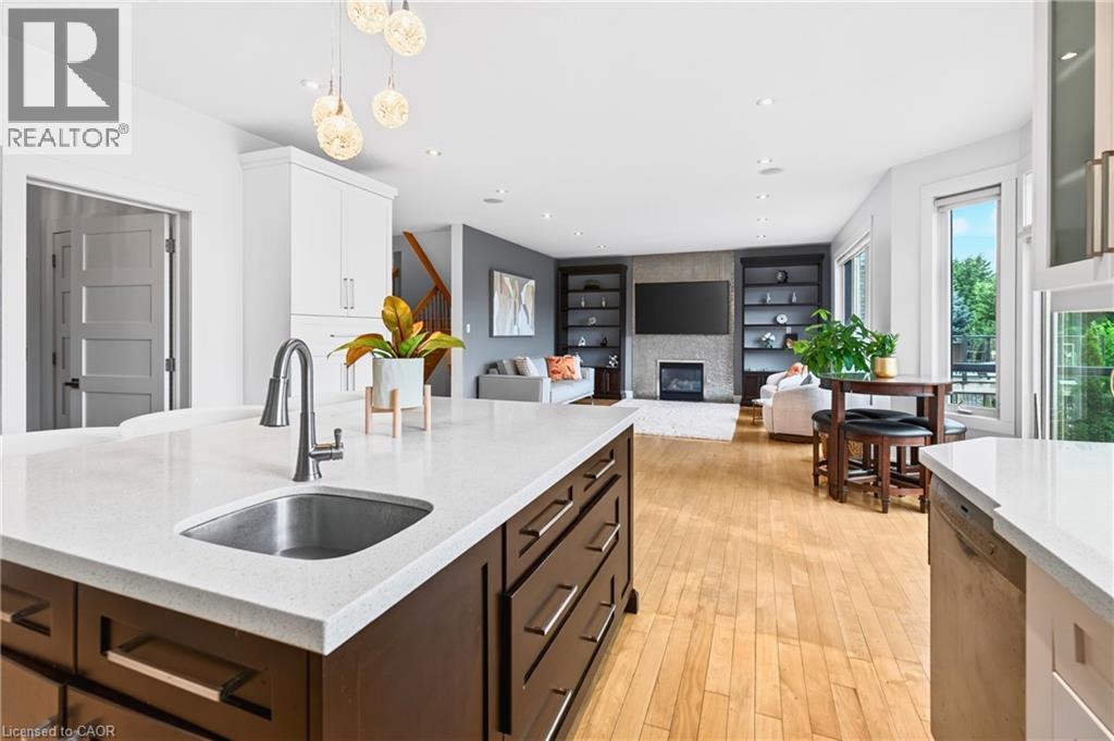 430 Rideau River Street, Waterloo, ON - Indoor Photo Showing Kitchen With Fireplace