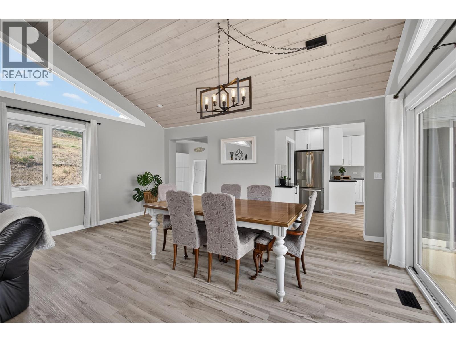 Open concept dining room - 3491 Fenton Road, West Kelowna, BC - Indoor Photo Showing Dining Room