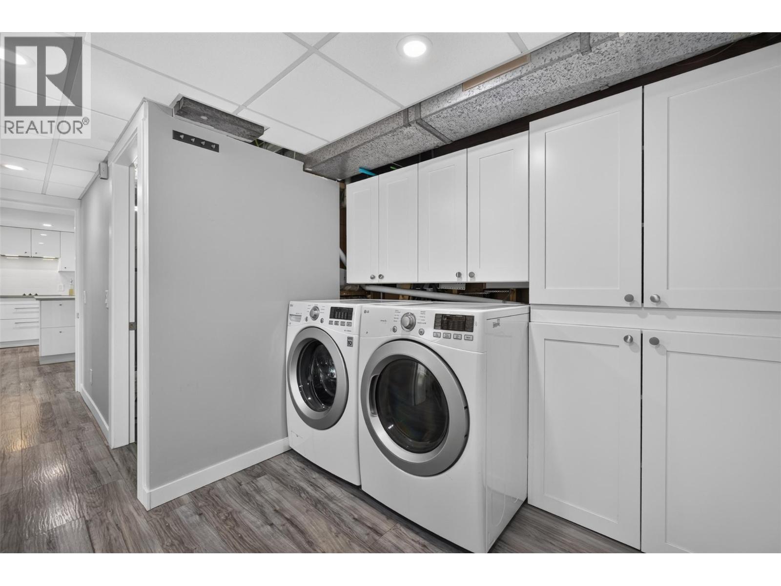 Side by side laundry on the lower level - 3491 Fenton Road, West Kelowna, BC - Outdoor