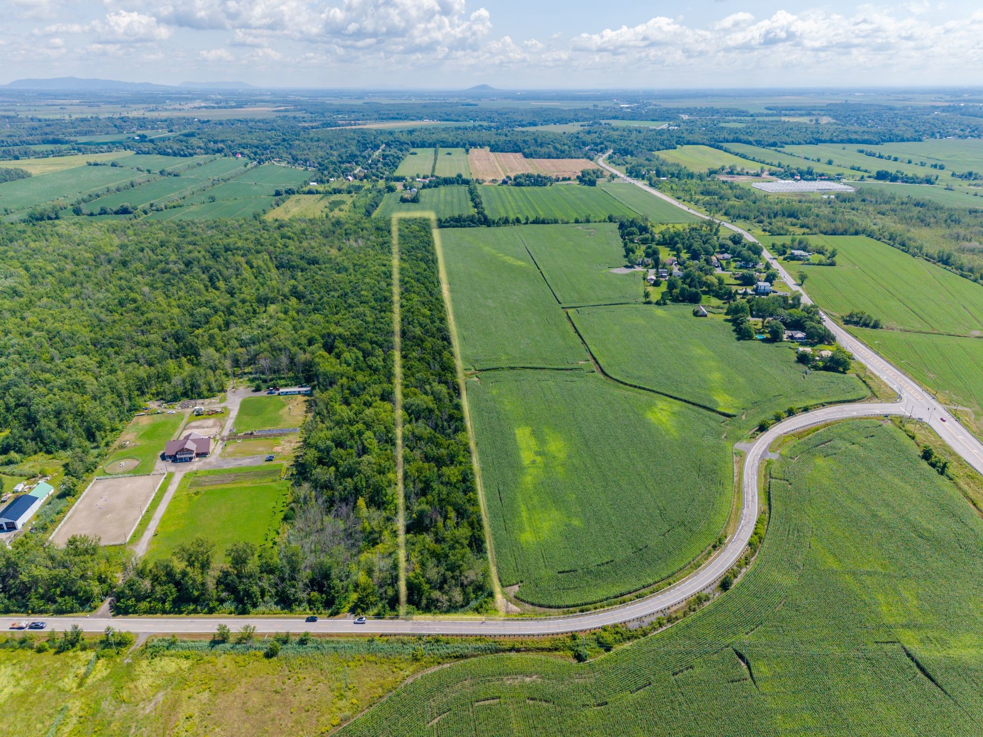 Photo aérienne - Ch. Lafrenière, La Prairie, QC