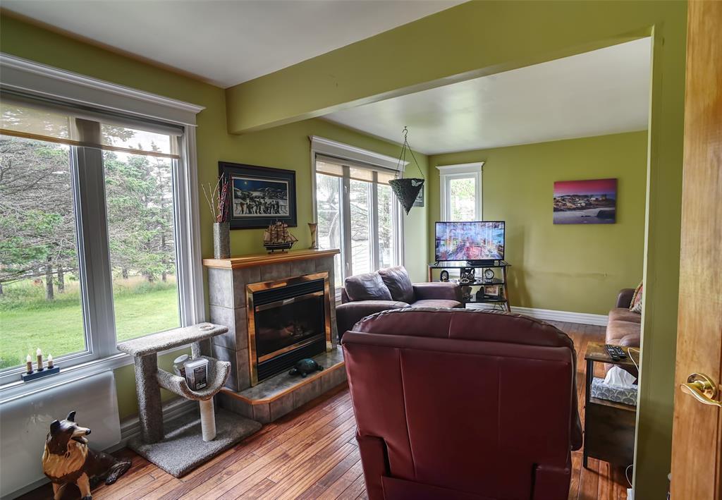 11 Downeys Lane, Colinet, NL - Indoor Photo Showing Living Room With Fireplace