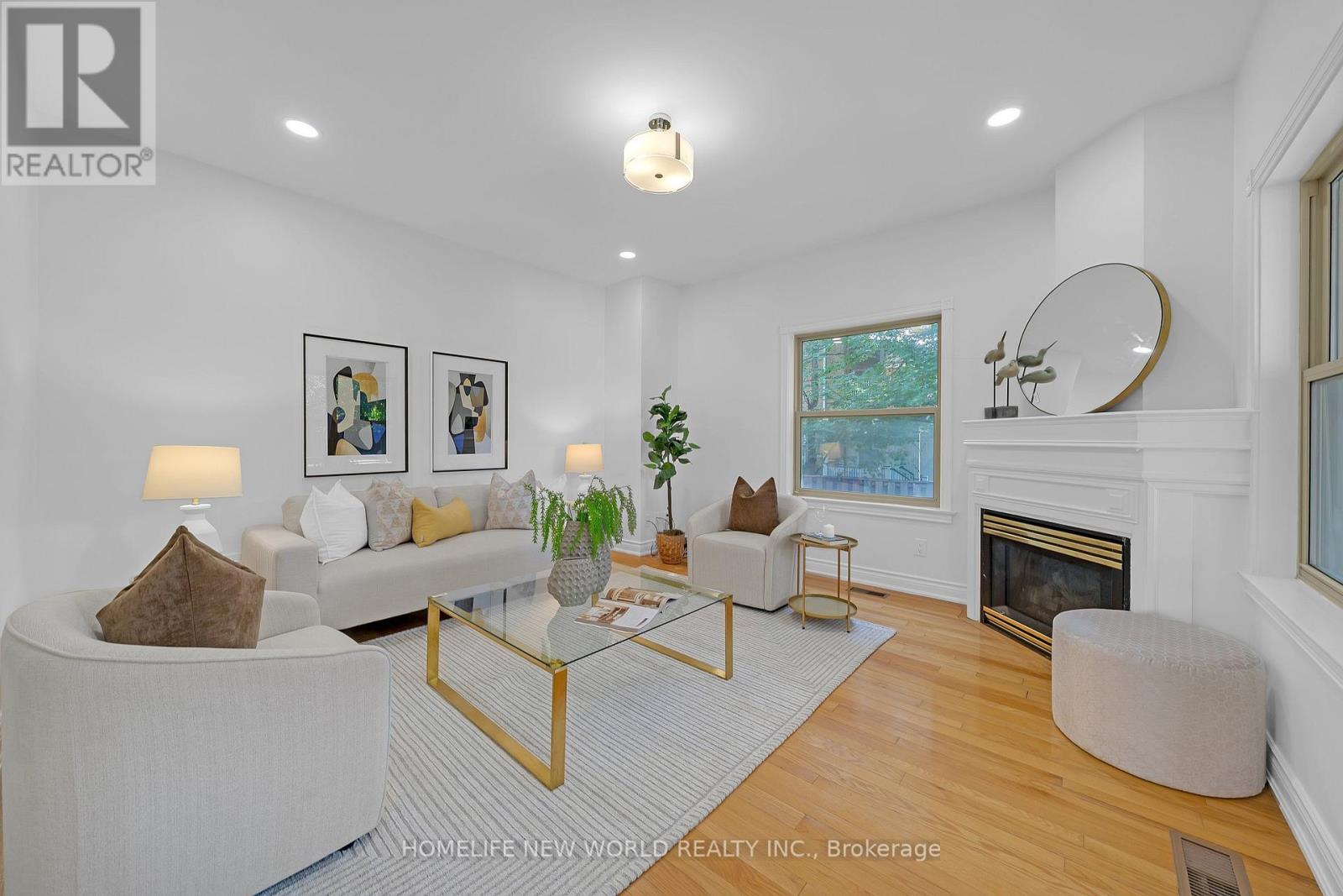 9 Pavillion Street, Markham, ON - Indoor Photo Showing Living Room With Fireplace