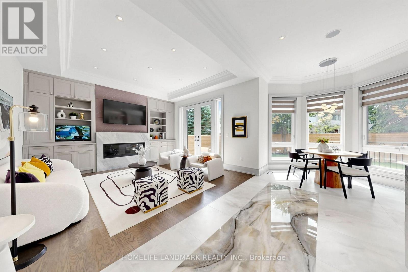 1 Tuscay Court, Markham, ON - Indoor Photo Showing Living Room With Fireplace
