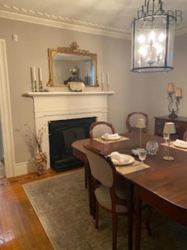 86 Queen Street, Truro, NS - Indoor Photo Showing Dining Room With Fireplace