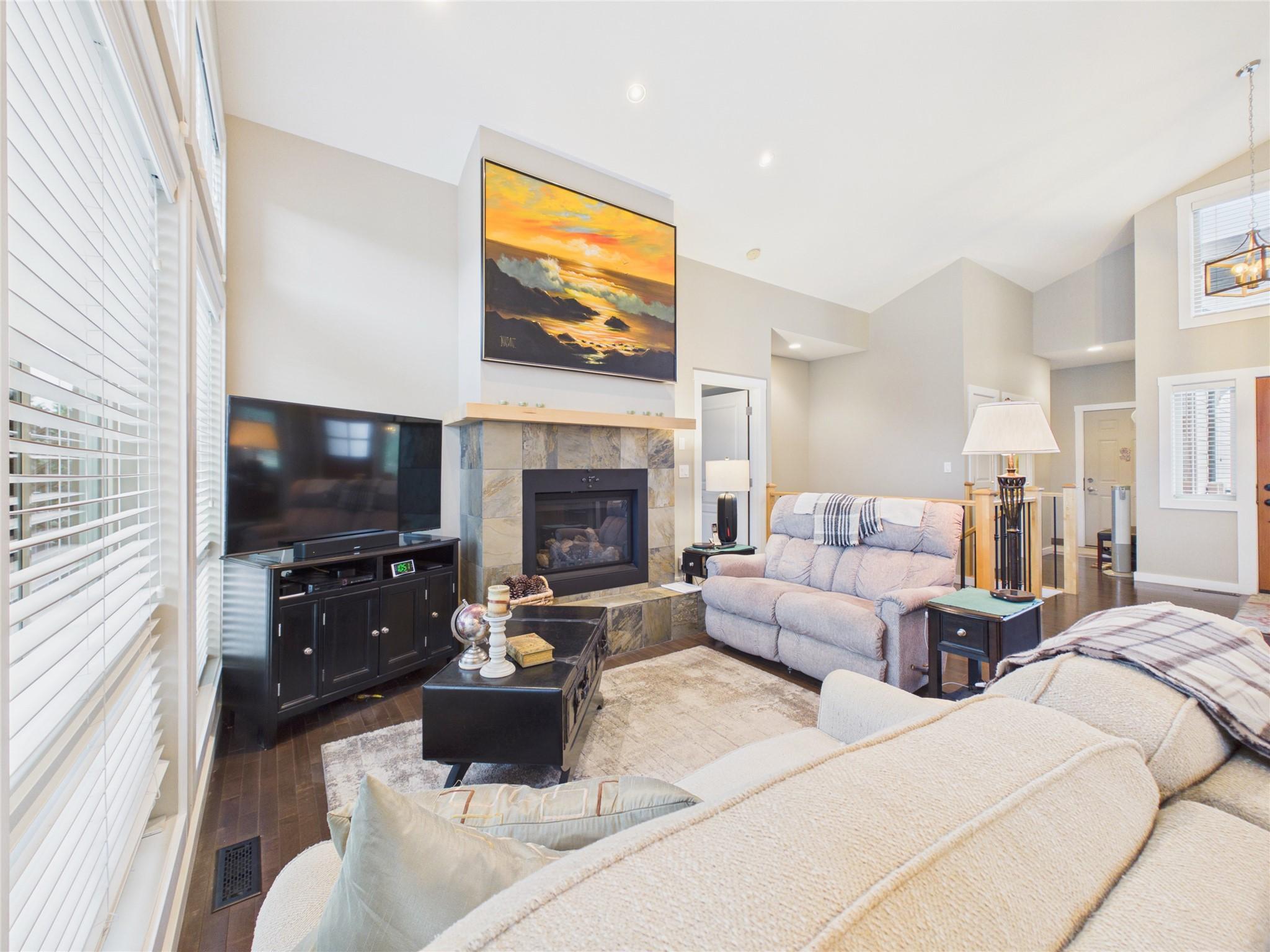 240 Boulder Creek, Cranbrook, BC - Indoor Photo Showing Living Room With Fireplace