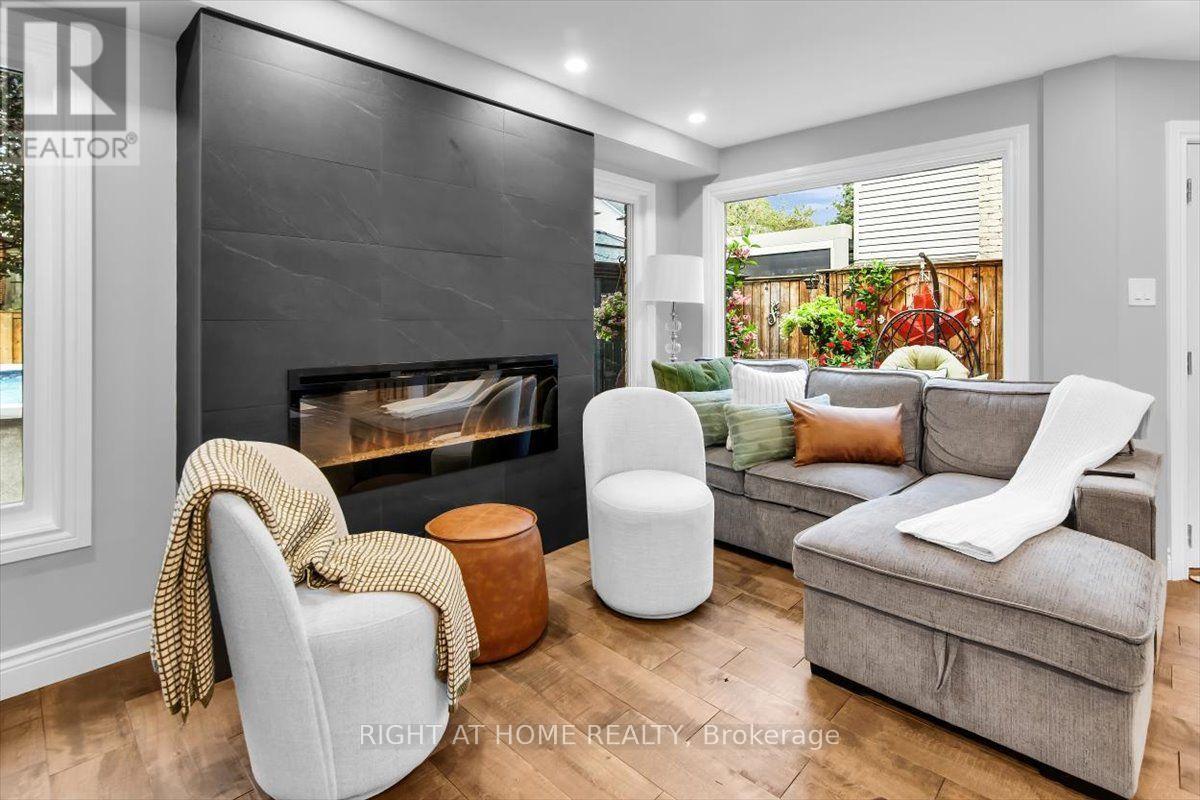 18 Bashford Road, Ajax, ON - Indoor Photo Showing Living Room With Fireplace
