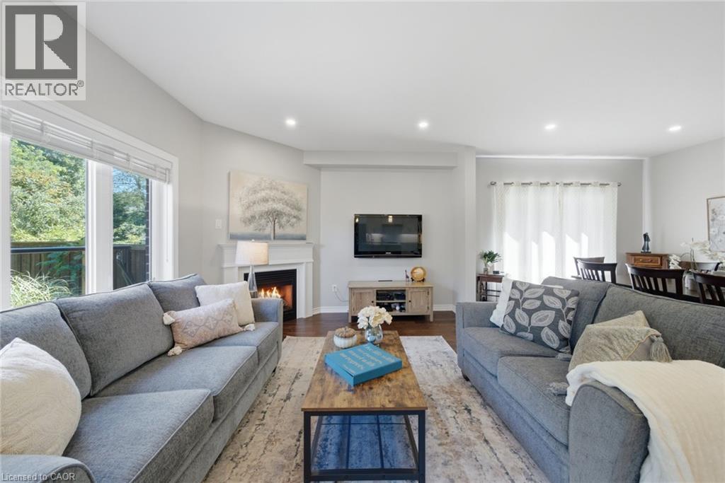 401 Valridge Drive, Ancaster, ON - Indoor Photo Showing Living Room With Fireplace