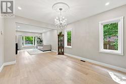 Dining Room with New Engineered Hardwood Flooring - 