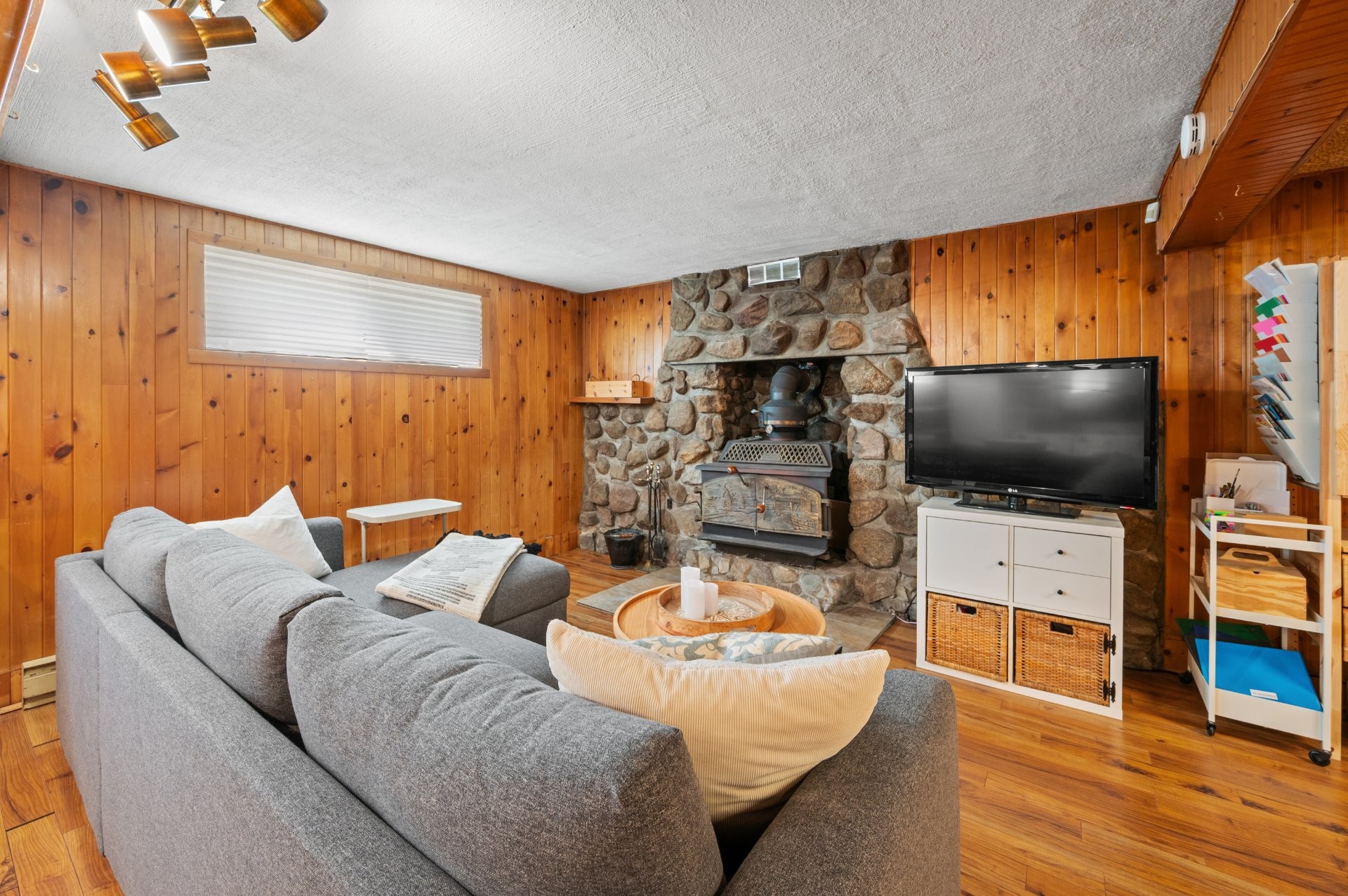 Family Room - 373 Rue Goguet, Montréal (Rivière-Des-Prairies/Pointe-Aux-Trembles), QC - Indoor Photo Showing Living Room With Fireplace