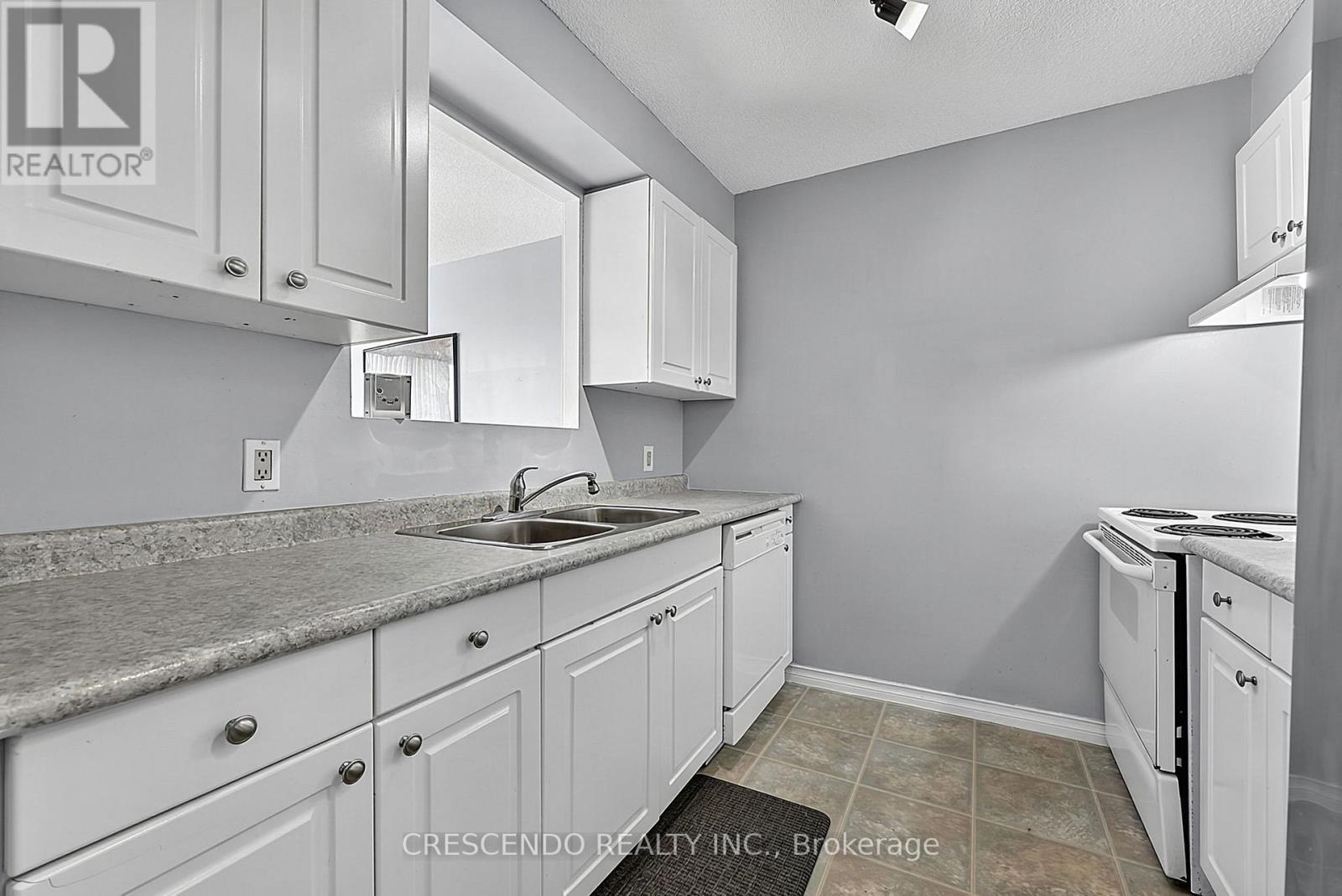 201 - 100 Millside Drive, Milton, ON - Indoor Photo Showing Kitchen With Double Sink