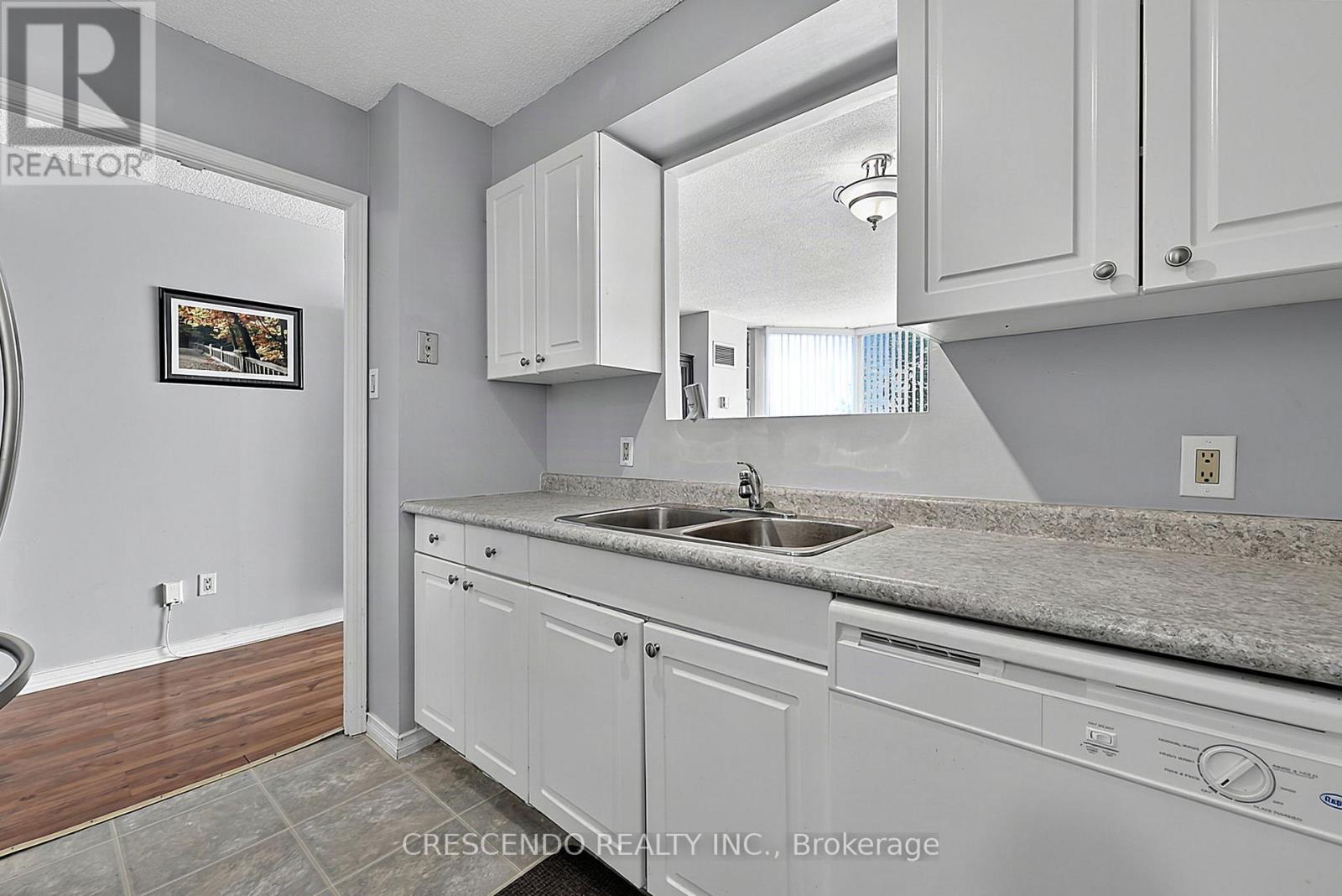 201 - 100 Millside Drive, Milton, ON - Indoor Photo Showing Kitchen With Double Sink