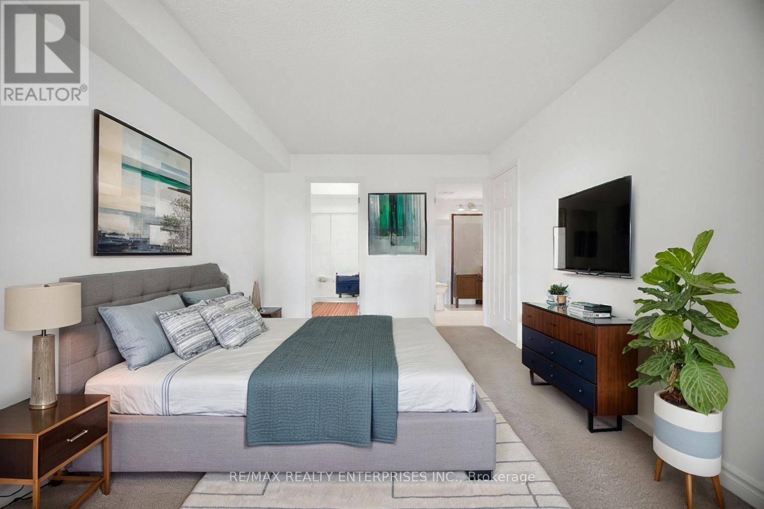 Virtually Staged - 607 - 2261 Lake Shore Boulevard W, Toronto, ON - Indoor Photo Showing Bedroom