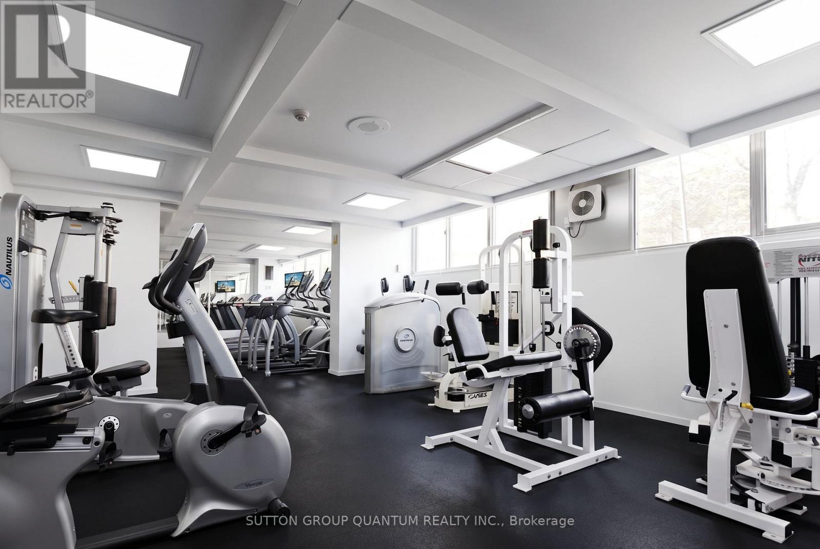 1810 - 11 Wincott Drive, Toronto, ON - Indoor Photo Showing Gym Room