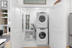 Laundry Area Shiplap & Marble Tile Look - 